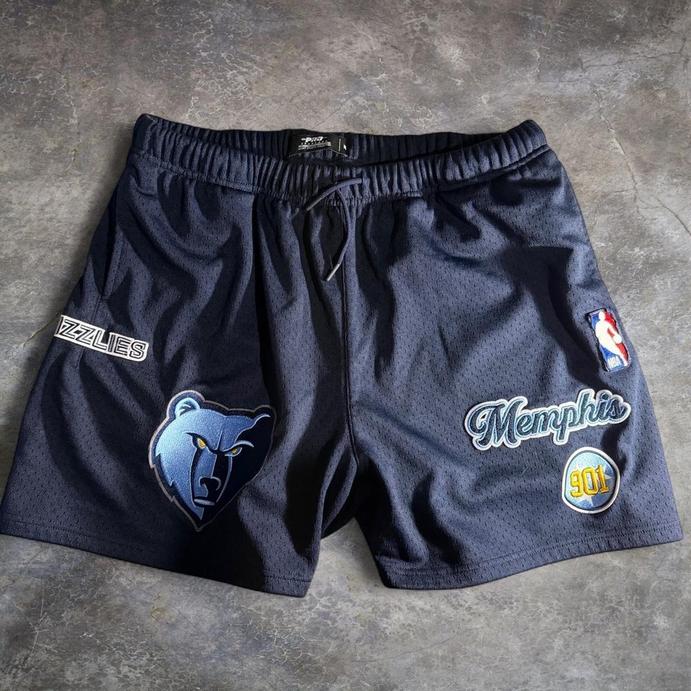 Pro Standard Memphis Grizzlies NBA Mesh Athletic Shorts Navy Blue Size XL